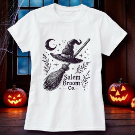 Camiseta Halloween Salem Witch Broomstick