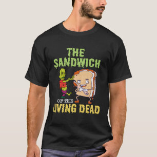 Camiseta Halloween Sandwich Zombie Sandwich, trocadilho de 