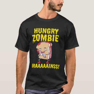 Camiseta Halloween Sandwich Zombie Sandwich, trocadilho de