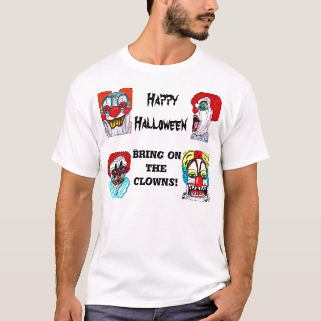 CAMISETA HALLOWEEN SCARY CLOWNS (Frente)