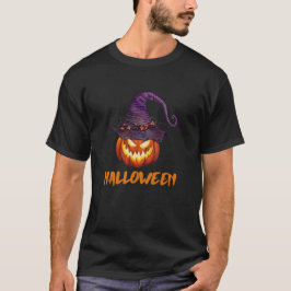 Camiseta Halloween Scary Pumpkin Engraçado Cabeça de Abóbor
