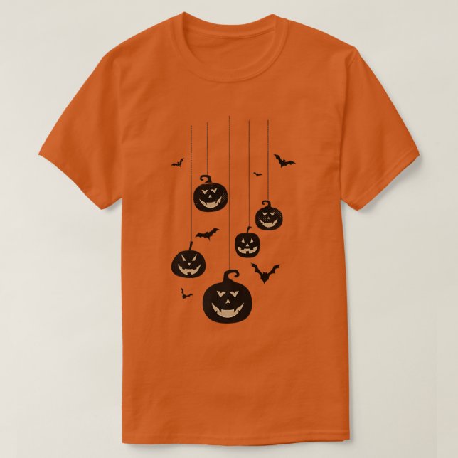 Camiseta Halloween Scary Pumpkins Spooky Jack O Lantern Men (Frente do Design)