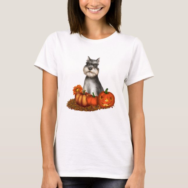 Camiseta Halloween Schnauzer (Frente)