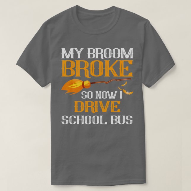 Camiseta Halloween School Bus Driver S (Frente do Design)