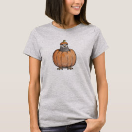 Camiseta Halloween-Shirt - Taube im Kürbiskostüm