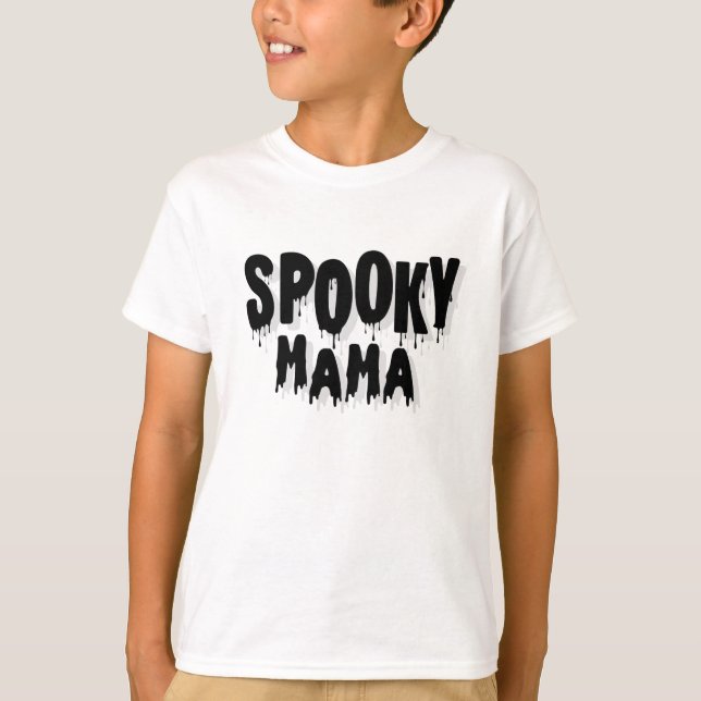 Camiseta Halloween Simples Preto e Branco (Frente)