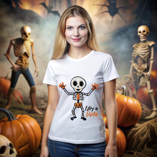 Camiseta Halloween Skeleton (Criador carregado)
