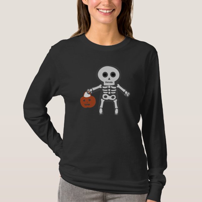 Camiseta Halloween Skeleton (Frente)