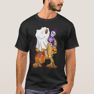 Camiseta Halloween Skeleton Andando Mummy Dinossaur Rex Pum