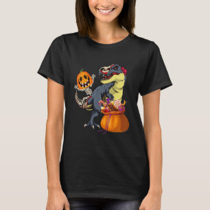 Camiseta Halloween Skeleton Andando Mummy Dinossaur Rex Pum