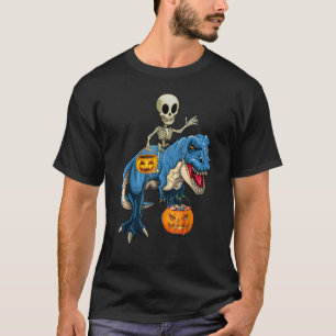 Camiseta Halloween Skeleton Andando Mummy Dinossaur Rex Pum
