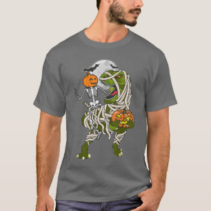 Camiseta Halloween Skeleton Andando Mummy Dinossaur T Re Pu