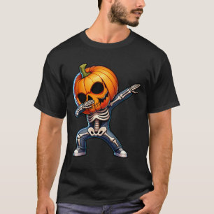 Camiseta Halloween Skeleton Boys Trick Treat Engraçado Pump
