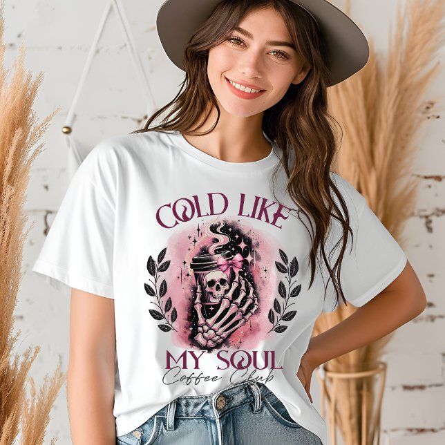 Camiseta Halloween Skeleton Café Engraçado (Criador carregado)