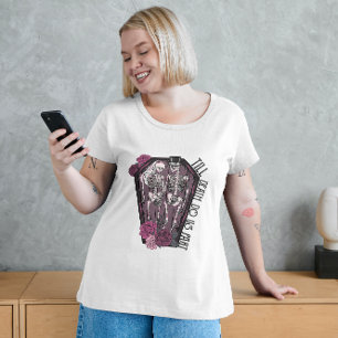 CAMISETA HALLOWEEN SKELETON COFFIN ATLL MORTE FAZEMOS PARTE