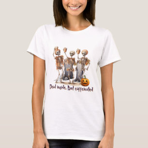 CAMISETA HALLOWEEN SKELETON COM CAFÉ