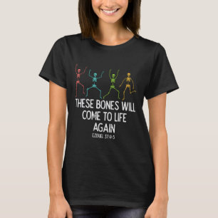Camiseta Halloween Skeleton Cristãos Engraçados Homens Mulh