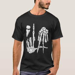 Camiseta Halloween Skeleton Hand Comma La Pontuation Kamal