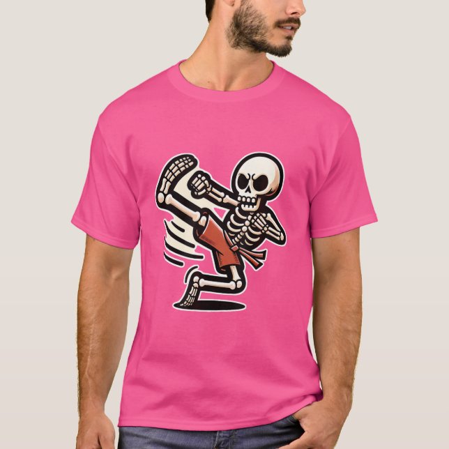 Camiseta Halloween Skeleton Kung Fu (Frente)