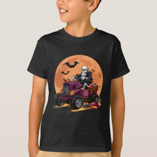 Camiseta Halloween Skeleton Riding Monster Truck Toddler Bo