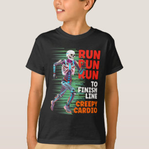 Camiseta Halloween Skeleton Runner Creepy Cardio Jogger Spo