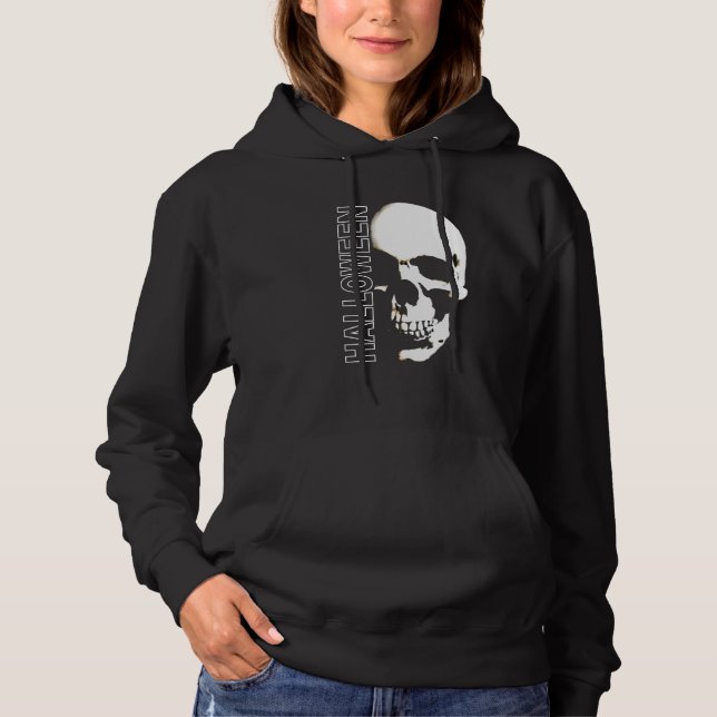 Camiseta Halloween Skeleton Skull Face Assustadora (Frente)