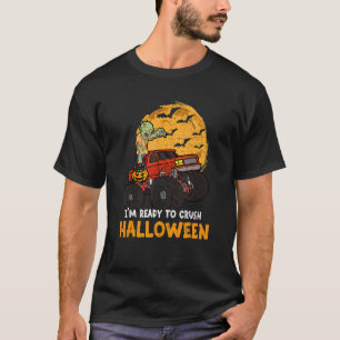 Camiseta Halloween Skeleton Zombie Andando Monster Truck Va