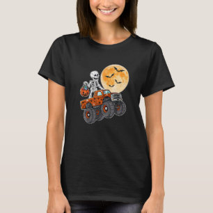 Camiseta Halloween Skeleton Zombie Andando Monster Truck Va