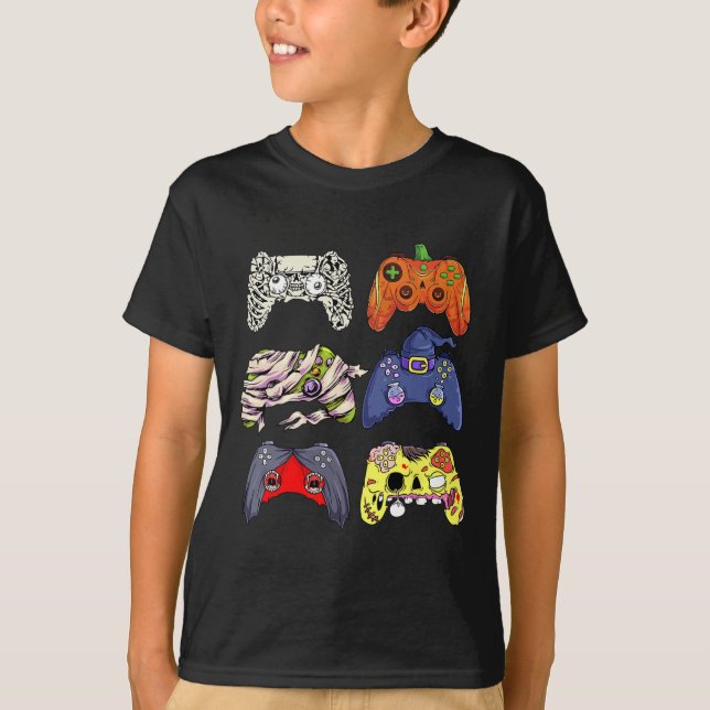 Camiseta Halloween Skeleton Zombie Bruxa Controladora Mummy (Frente)