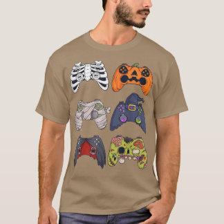 Camiseta Halloween Skeleton Zombie Controladoras de Jogos M
