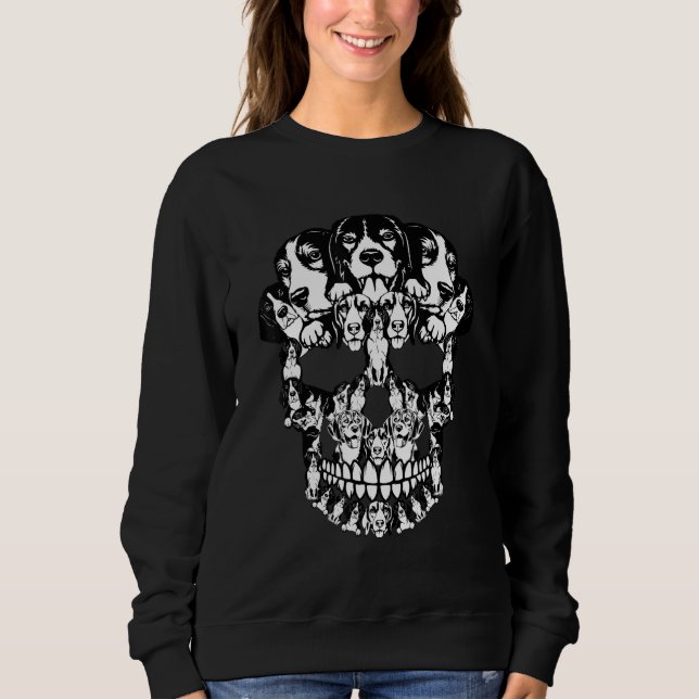Camiseta Halloween Skull Beagle Dog Horror Costumes (Frente)
