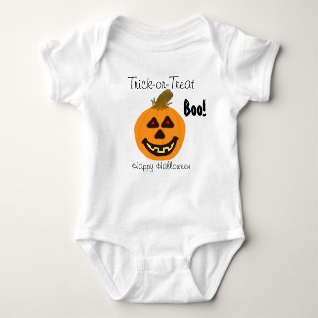 Camiseta Halloween sorrindo de abóbora-a-bico (Frente)