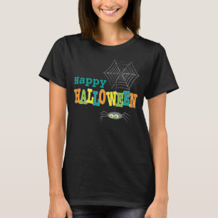Camiseta Halloween Spider e o Feliz Dia das Bruxas de Hallo