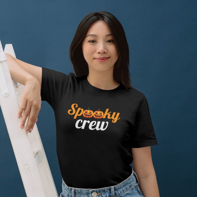Camiseta Halloween Spooky Crew Pumpkin Jack-o-Lanterna (Criador carregado)
