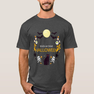 Camiseta Halloween Spooky Horror Cute Scary Witch Ghost