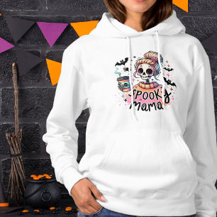 Camiseta Halloween Spooky Mama Café Skeleton Chic