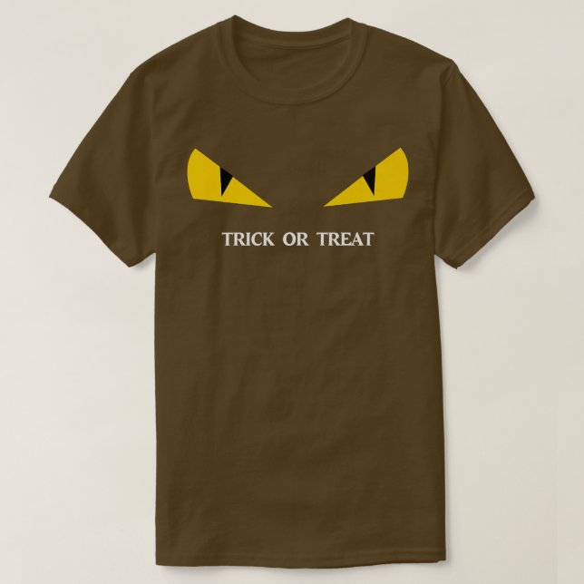 Camiseta HALLOWEEN Spooky Olhos Assustadores TESTEMUNHO OU  (Frente do Design)