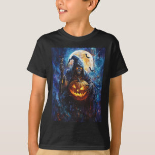 Camiseta Halloween Spooky Pumpkin Design Assusty Grim