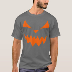 Camiseta Halloween Spooky Pumpkin Jack O Lantern Face Scary