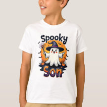 Halloween Spooky Son Ghost com Witch Hat