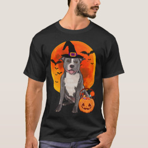 Camiseta Halloween Staffordshire Bull Terrier Jack O Lanter