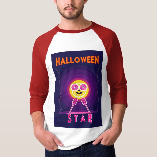 Camiseta Halloween Star Goggles 31 Reino Unido Mic Outubro  (Frente)