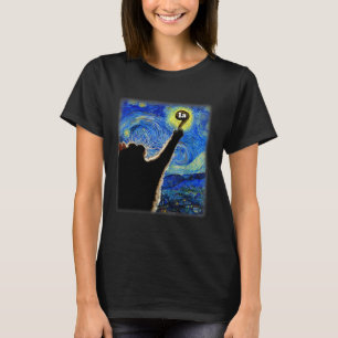 Camiseta Halloween Starry Night Cat Comma La Kamala Harris