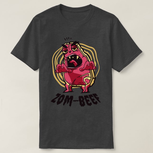 Camiseta Halloween Steak Meat Lover Beef Monster Zombie (Frente do Design)