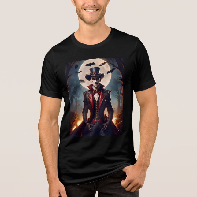 Camiseta Halloween Steampunk Gótico Zumbi Vampiro (Frente)