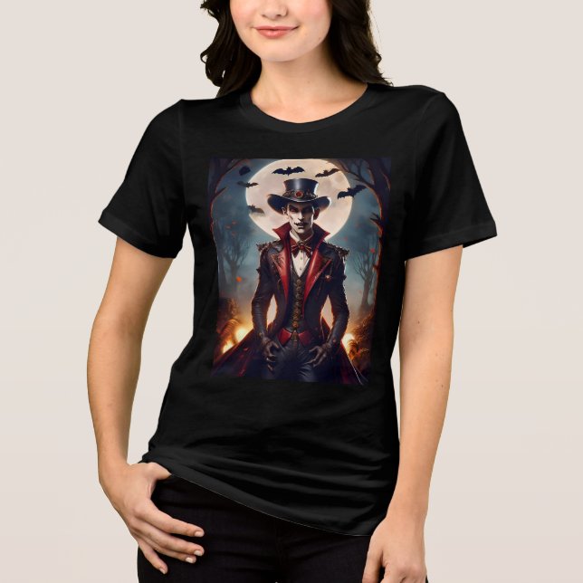 Camiseta Halloween Steampunk Gótico Zumbi Vampiro (Frente)
