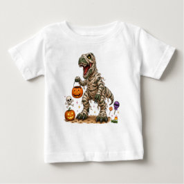 Camiseta Halloween T Rex Múmia Crianças