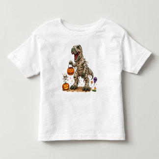 Camiseta Halloween T Rex Múmia Crianças