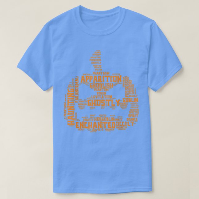 Camiseta Halloween Terms Scary Pumpkin List rd Cloud 1609 (Frente do Design)