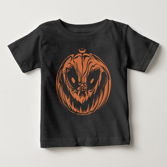 Camiseta halloween-themed scary pumpkin design (Frente)